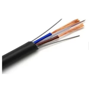 كابل 12 كور فايبر اوبتك هايبرد مع طرفين نحاس | fiber optic 12 core hybrid