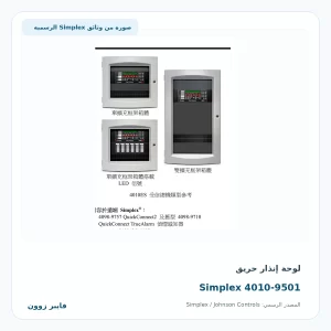 لوحة إنذار حريق Simplex 4010-9501 - صورة رسمية