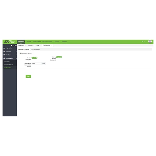 إعدادات ربط الأجهزة في برنامج ZKBio Time 9.0.6